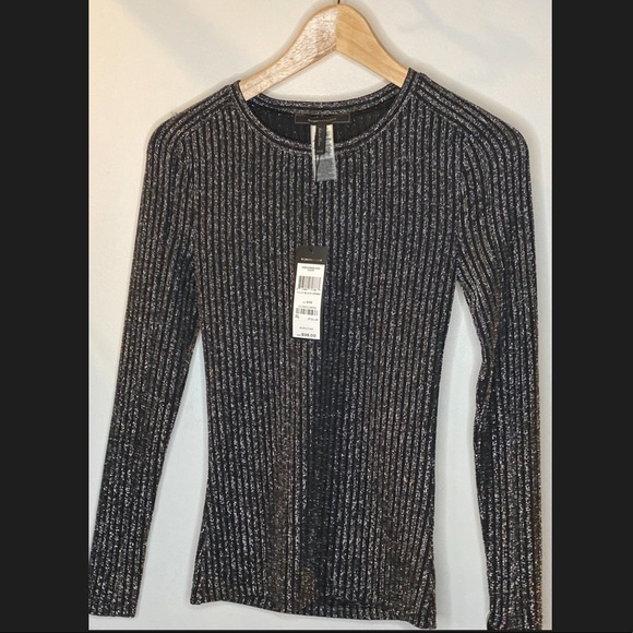 BCBGMaxAzria Long-Sleeved Sparkle Top - Picture 2 of 2